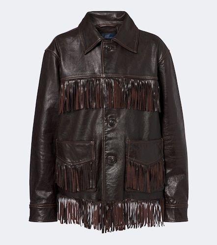 Fringed leather jacket - Polo Ralph Lauren - Modalova