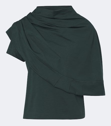 Draped cotton-blend jersey top and scarf set - Magda Butrym - Modalova