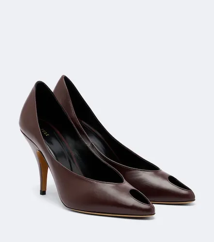 JUDE Icon leather peep-toe pumps - JUDE - Modalova