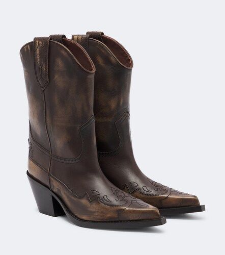 Dakota distressed leather cowboy boots - Paris Texas - Modalova