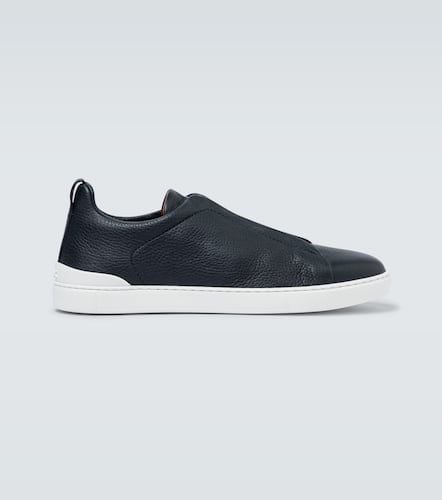 Triple Stitch leather sneakers - Zegna - Modalova