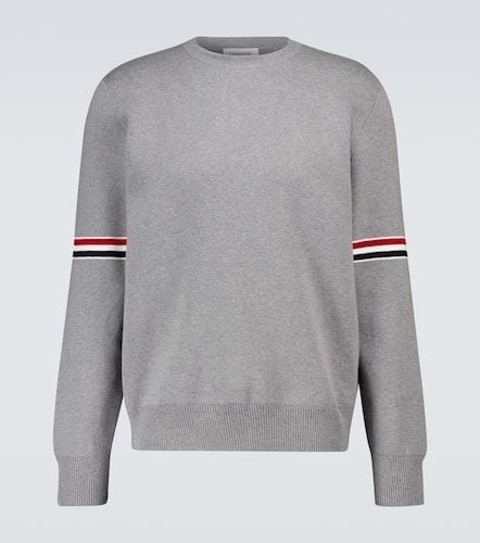 Tricolor Inlay Milano stitch cotton sweater - Thom Browne - Modalova