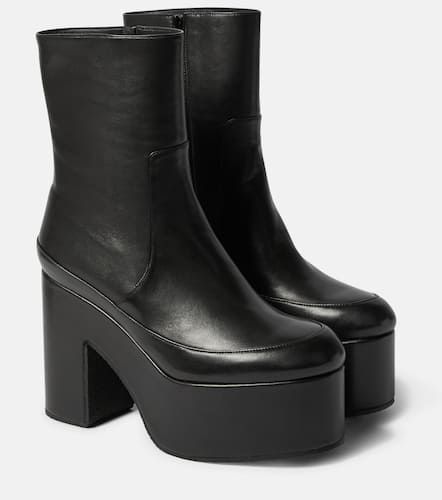 Leather platform ankle boots - Dries Van Noten - Modalova