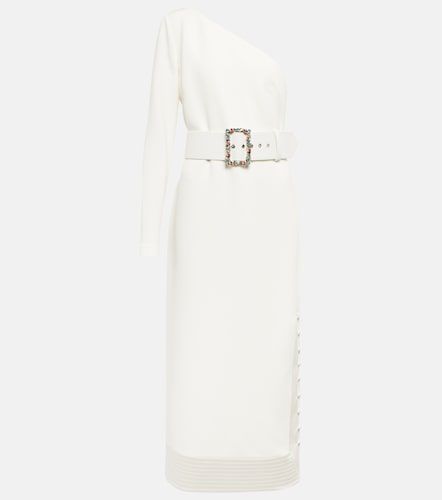 Asymmetrical crepe midi dress - Safiyaa - Modalova