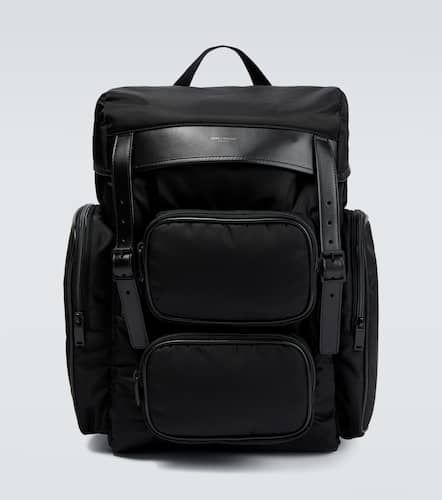 City leather-trimmed backpack - Saint Laurent - Modalova