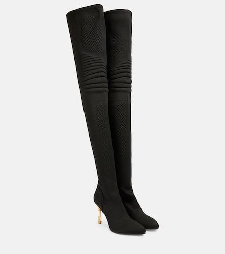 Moneta knit over-the-knee boots - Balmain - Modalova