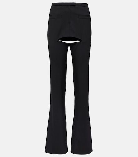 Cutout wool-blend flared pants - Courreges - Modalova