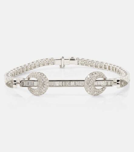 Chakra 18kt white gold bracelet with diamonds and quartz - Ananya - Modalova