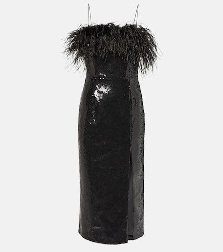 Robe midi Nika à plumes - Rebecca Vallance - Modalova