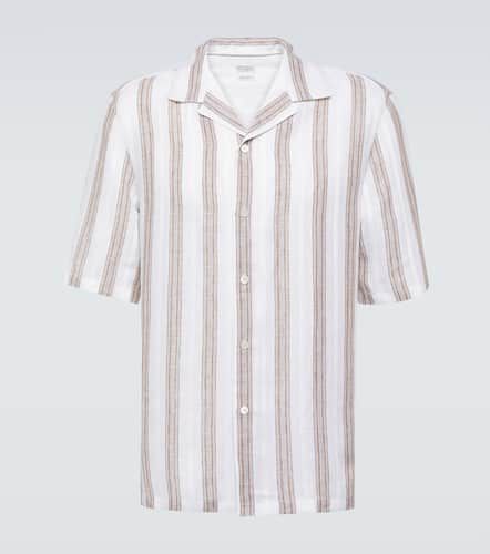 Striped linen shirt - Brunello Cucinelli - Modalova