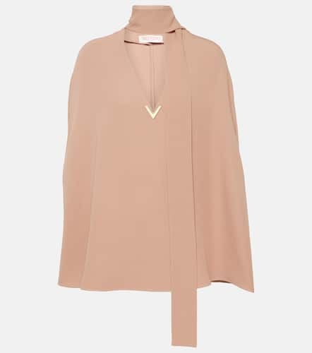 VGold tie-neck silk blouse - Valentino - Modalova