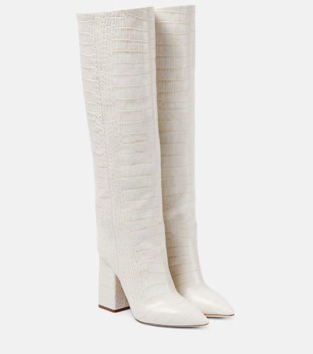 Anja croc-effect leather knee-high boots - Paris Texas - Modalova