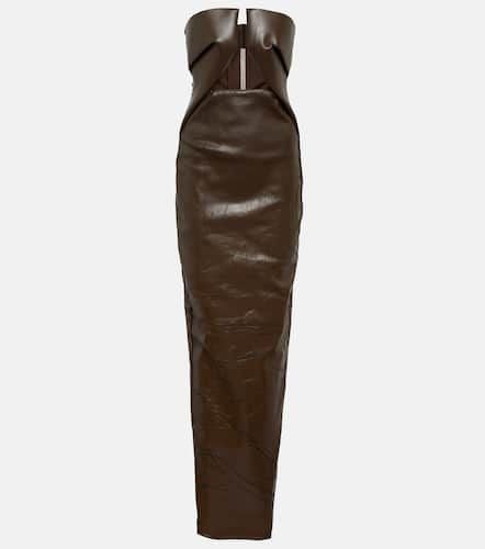 Strapless coated denim gown - Rick Owens - Modalova