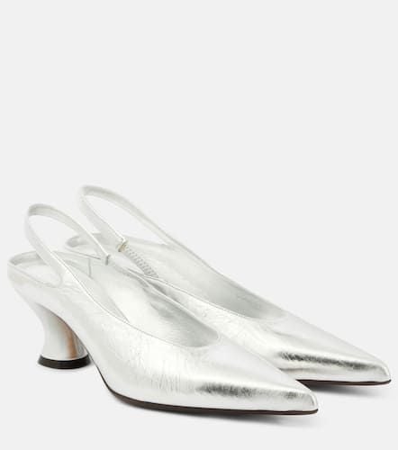 Metallic leather slingback pumps - Dries Van Noten - Modalova