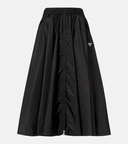 Falda midi de Re-Nylon con logo - Prada - Modalova