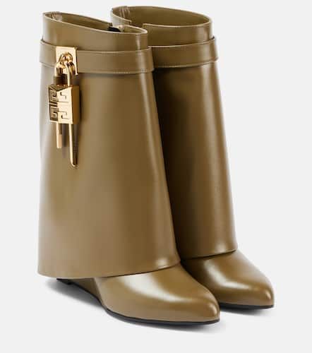 Botas con cuña Shark Lock de piel - Givenchy - Modalova