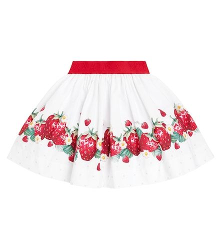 Falda de popelín de algodón estampada - Monnalisa - Modalova