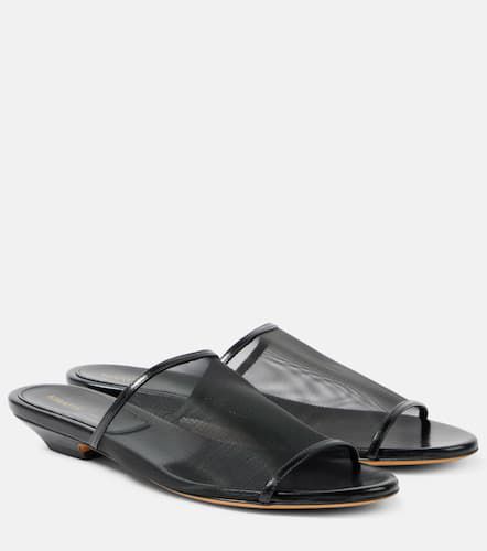 Marion leather-trimmed mesh mules - Khaite - Modalova