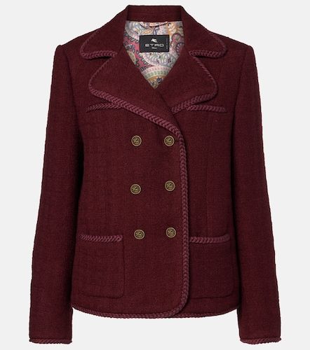 Double-breasted wool and mohair jacket - Etro - Modalova