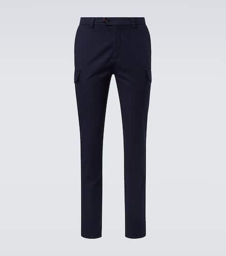 Cotton-blend slim pants - Brunello Cucinelli - Modalova