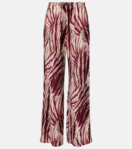 Pantalones anchos de crepé estampados - Dries Van Noten - Modalova