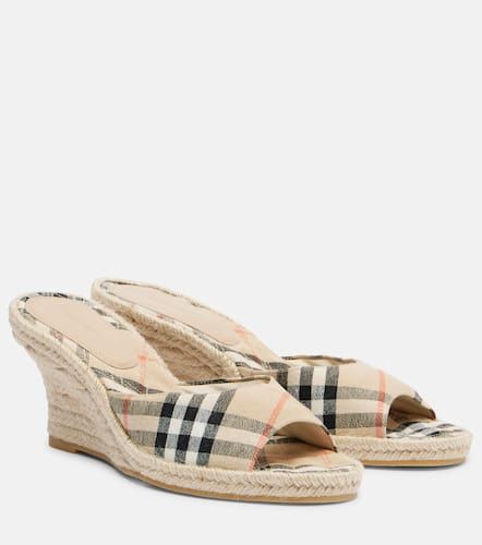 Alpargatas con cuña con Check - Burberry - Modalova