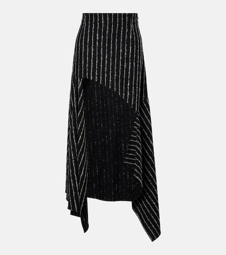 Gonna lunga asimmetrica a righe - Mugler - Modalova