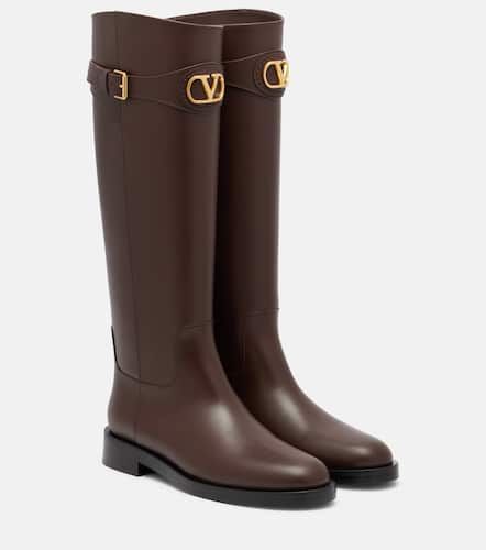 VLogo leather knee-high boots - Valentino Garavani - Modalova
