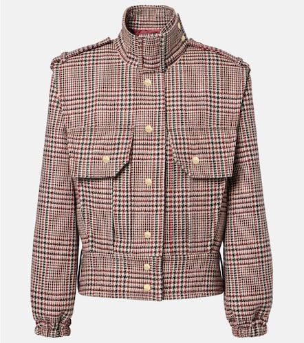 Chaqueta de lana virgen a cuadros - Patou - Modalova