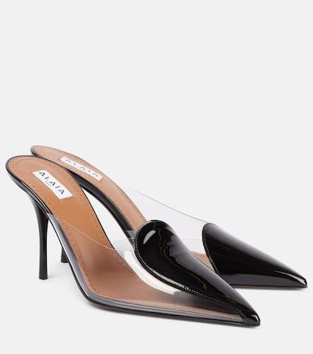 AlaÃ¯a Le CÅur Abstrait 90 patent leather mules - Alaia - Modalova