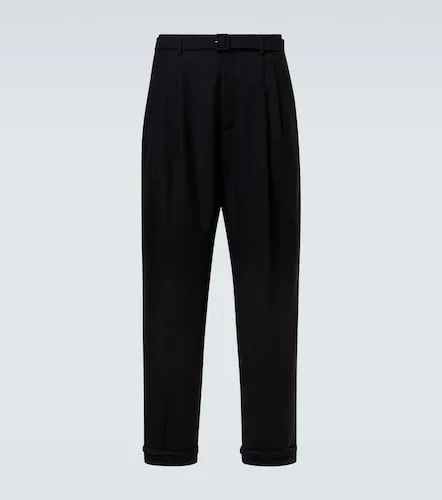 Wool gabardine straight pants - Saint Laurent - Modalova