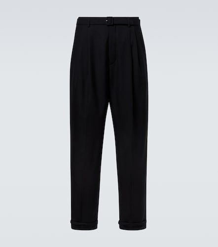 Wool gabardine straight pants - Saint Laurent - Modalova