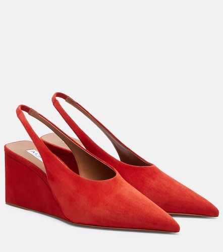 Alaia Cube suede slingback wedges - Alaia - Modalova