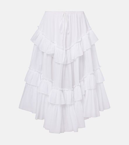 Chloé Falda midi de algodón con volantes - Chloe - Modalova