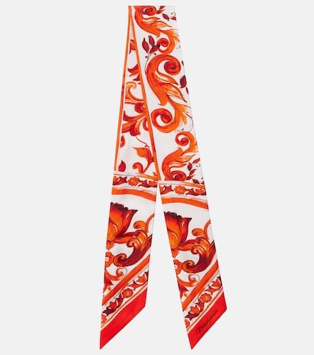 Sciarpa Majolica in twill di seta - Dolce&Gabbana - Modalova