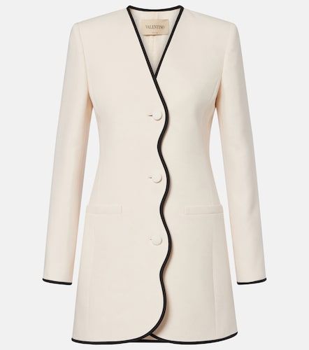 Chaqueta de Crepe Couture festoneada - Valentino Garavani - Modalova