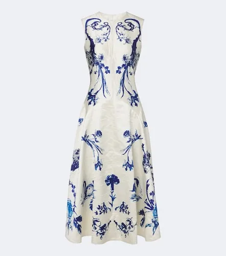 Erdem Vestido midi de sarga floral - Erdem - Modalova