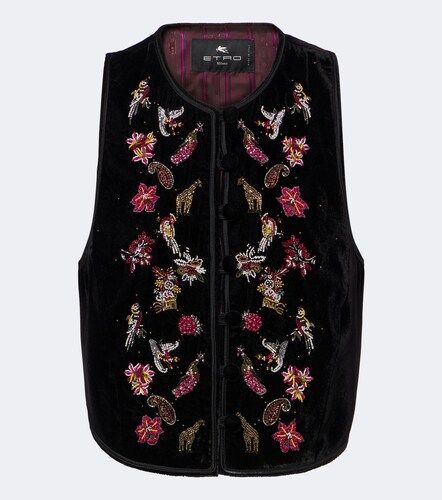 Chaleco de terciopelo con cuentas - Etro - Modalova
