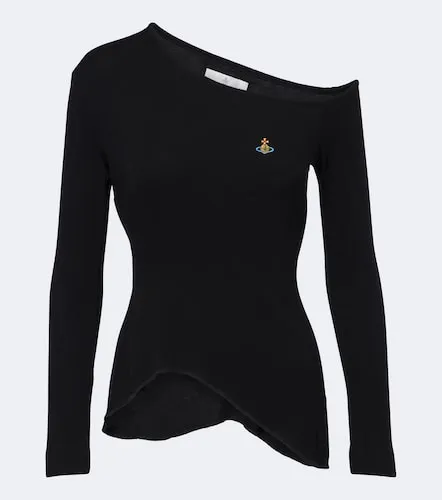 Orb ribbed-knit one-shoulder top - Vivienne Westwood - Modalova