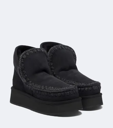 Mini shearling-lined suede ankle boots - Mou - Modalova