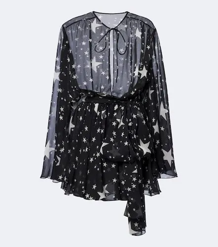 Belted printed silk chiffon minidress - Dolce&Gabbana - Modalova