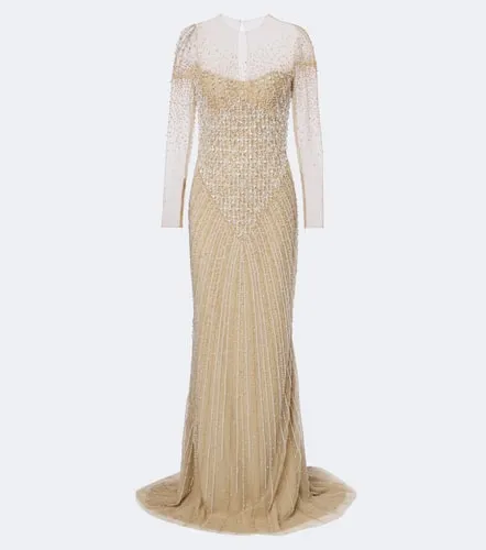 Embellished tulle gown - Georges Hobeika - Modalova