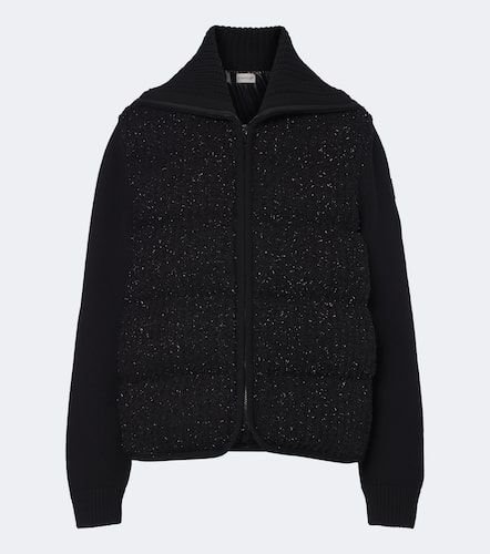 Cárdigan de lana y cachemir con paneles de plumas - Moncler - Modalova