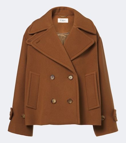 Chloé Chaqueta cruzada oversized en mezcla de lana - Chloe - Modalova