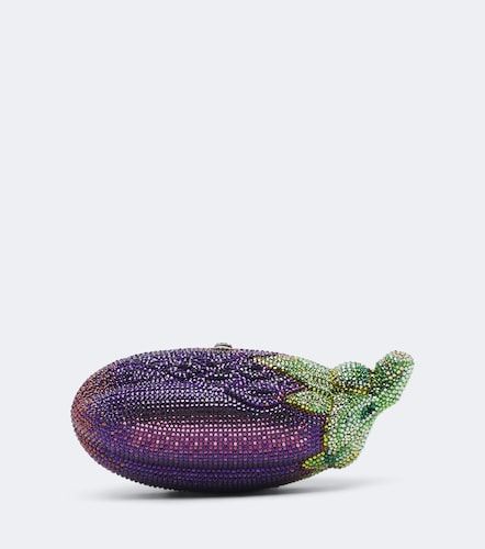 Clutch Eggplant con cristales - Judith Leiber Couture - Modalova