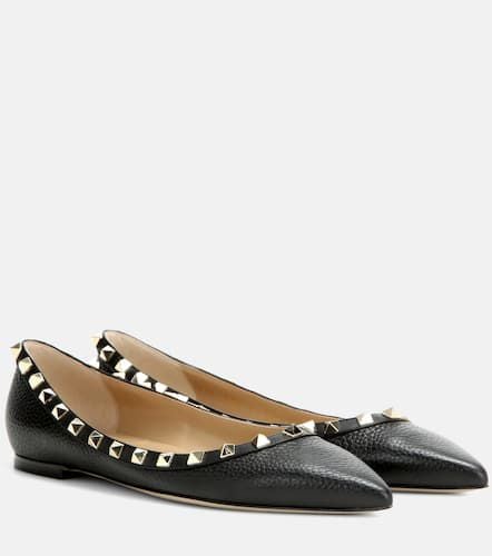 Rockstud leather ballet flats - Valentino Garavani - Modalova