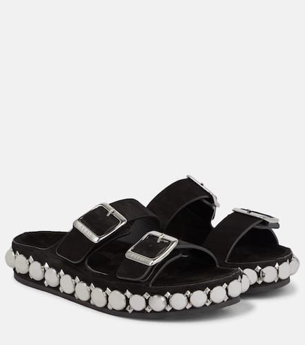 AlaÃ¯a Bombe embellished suede slides - Alaia - Modalova