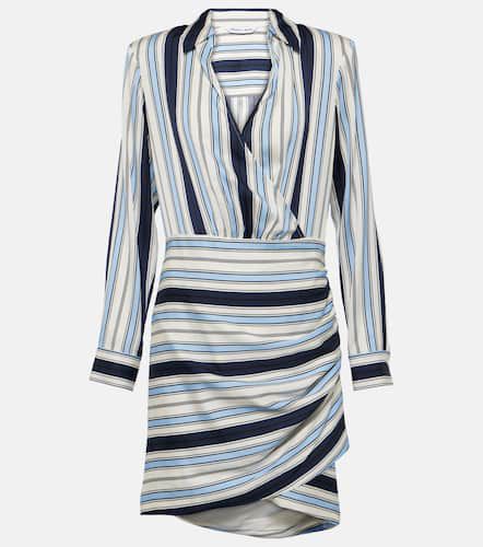 Kadie striped silk-blend charmeuse mini dress - Veronica Beard - Modalova