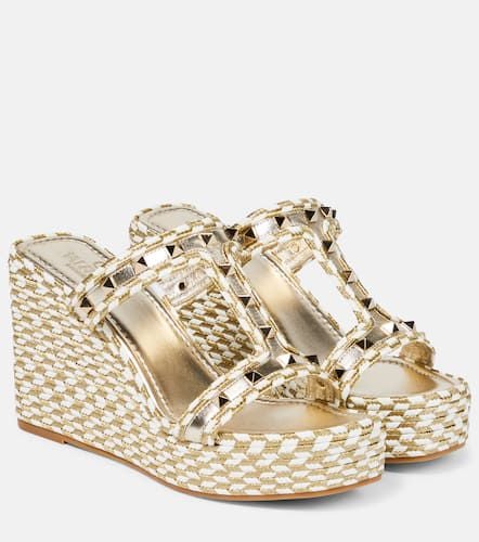 Rockstud woven wedge sandals - Valentino Garavani - Modalova