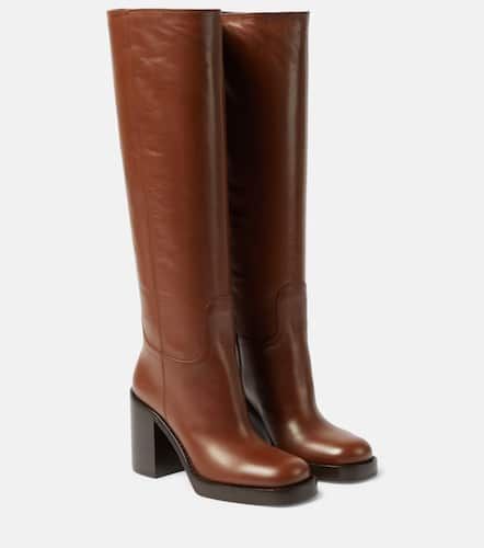 Prada Leather knee-high boots - Prada - Modalova